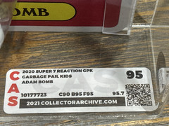 2020 Super 7 Reaction GPK Garbage Pail Kids Adam Bomb CAS 95