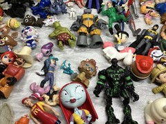 Huge Mixed Lot of Over 200 Random Toys & Figures HE MAN Anime review photos USED