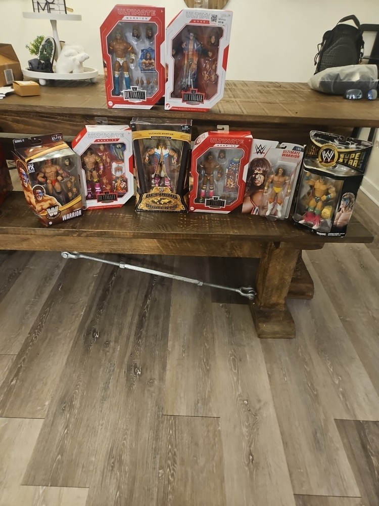 Jakks, And Mattel Ultimate Warrior Wrestling Figure Lot All New & Unopened