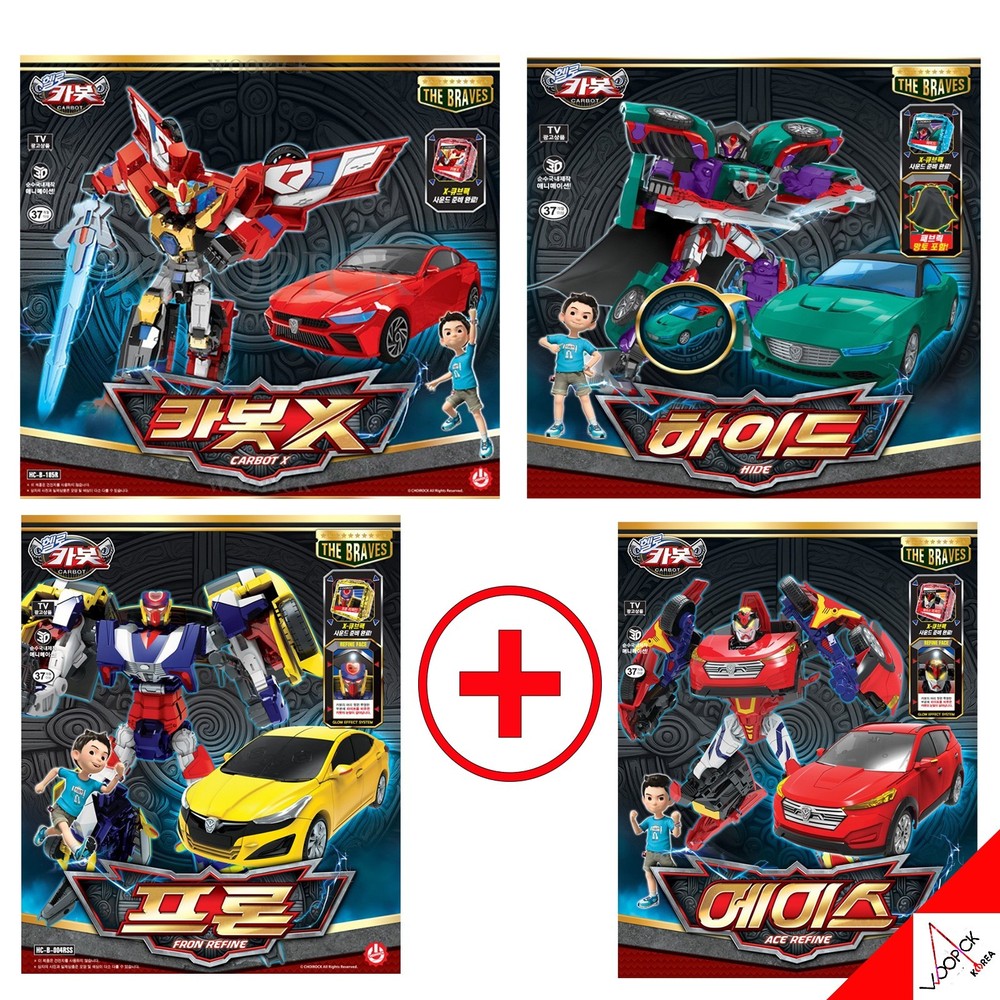 Hello Carbot The Braves CARBOT X HIDE ACE FRON REFINE Set Transformer Robot Toy