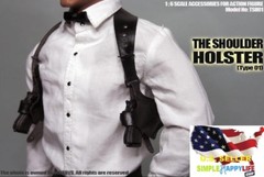 1/6 Black Shoulder Holster Gun set for Police killer agent Phicen Hot Toys ❶USA❶
