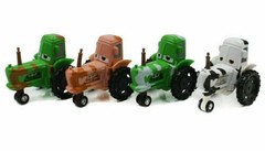 4PCS Disney Pixar Cars Multi-Color Cow Tractors McQueen Film Farm Little Man