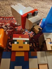 Lot Of 10 Large Minecraft Figures/ Enderman/Wolf/Steve/Creeper+