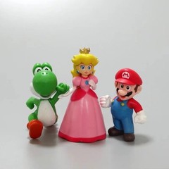 6 Pcs Set B Super Mario Bros Toy Figures Luigi Toad Yoshi Cake Toppers Party