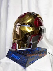Iron Man MK17 Heart breaker Helmet 1/1 Wearable English Voice-controll Mask Toy