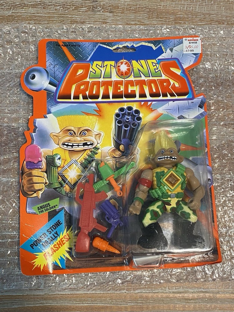 1992 Ace Novelty Stone Protectors ANGUS The Soldier Factory Sealed Original