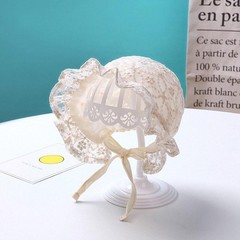 Lace Embroidery Baby Girl Bonnet Hat Summer Breathable Mesh Kids Cap