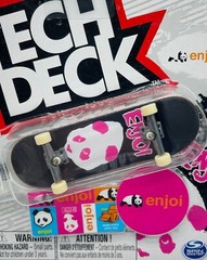 New/Sealed Tech Deck ENJOI Skateboard Panda Pink and White Rare Free Ship!