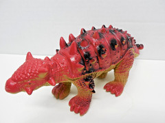 Vintage Ankylosaurus Dinosaur Figure Vinyl Plastic Heavy 9 in L x 3.5 in T