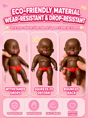 Squishy Black Doll Stress Relief Toy Natasha Rubber Stress-Relief Gadget Quirky