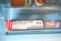 STAR WARS 2003 AFA GRADED MINT ON CARD AOTC DARTH TYRANUS FIGURE WEAPON HASBRO