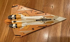 Star War Plo Koon’s Jedi Star Fighter Orange Space Ship Hasbro 2001 2002