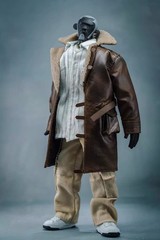 1/10 Windbreaker Coat heroes Bane Fur Long For 7inch Soldier Action Figure Body