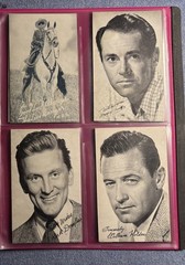 24 Vintage 1950-60s Movie and TV Star Exhibit Cards – John Wayne, Lone Ranger