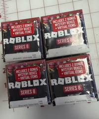 Lot of 4 Roblox Celebrity Series 8 Blind Box Mystery Cube Bronze Color New