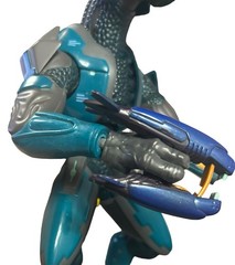 HALO JOYRIDE BLUE/TEAL ELITE ACTION FIGURE W/ WEAPON BLUE VIDEO GAMES TOYS
