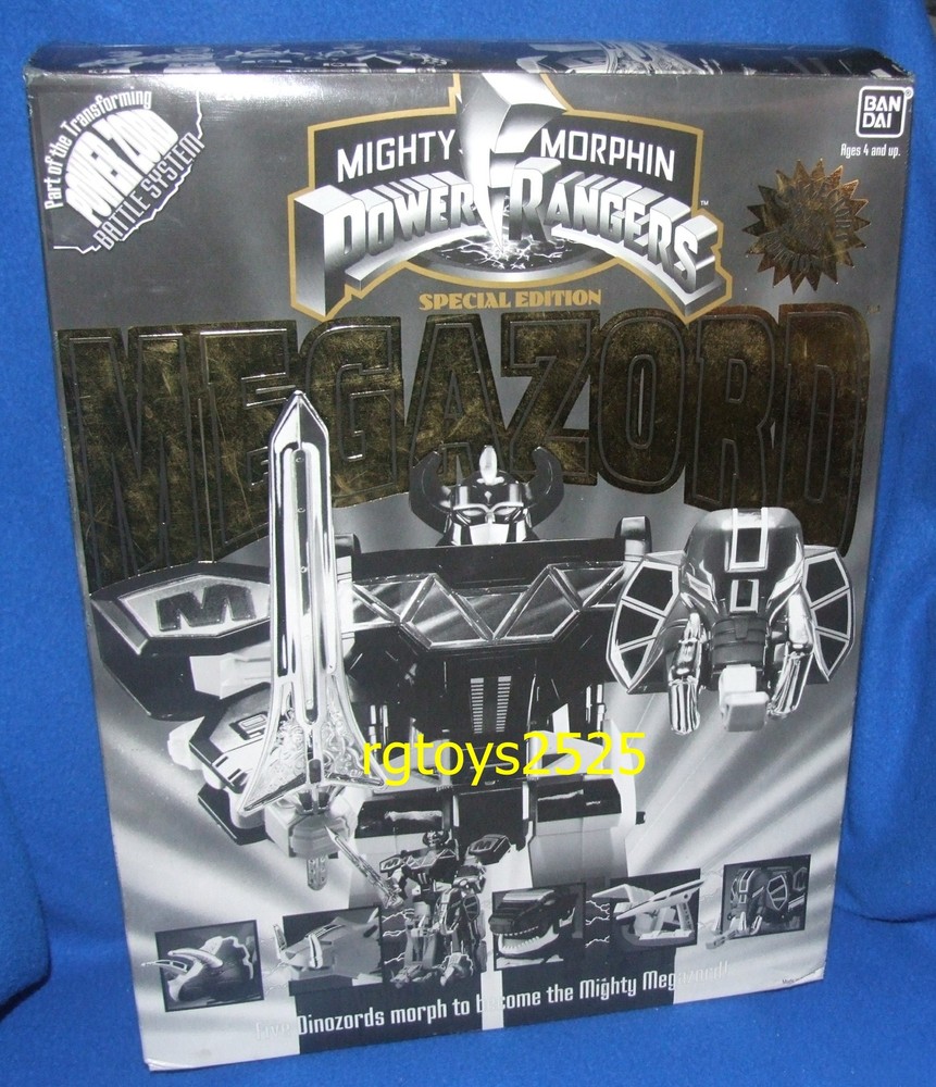 Mighty Morphin Power Rangers Deluxe Special Edition Black & Gold Megazord New