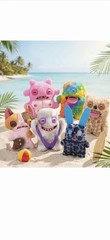 Lot of 6 Fuggler Nipple Fuggs Funny Ugly Monster 9″ Plush Toy Complete Set ✅ Out