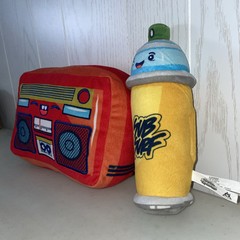 Subway Surfers Street Jammers Spray Can, Boombox Plush Sound Effects/Music Works