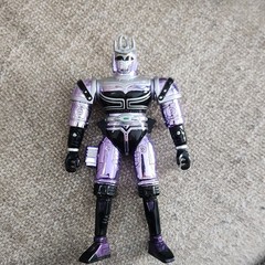 Purple Black Silver Robot Action Figure Fully Jointed with Accessories