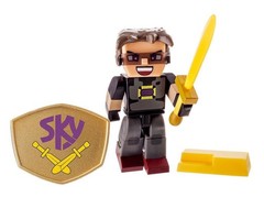 LOT OF 2 Tube Heroes 2.75 ” Action Figure Sky & Captain Sparklez w/ Accessories