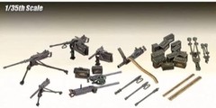 Academy US WWII Machine Gun Model Kit – 1/35 Scale, Ammo & Accessories