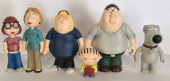 2006 Mezco Family Guy 6 Figure Lot Peter Lois Chris Meg Brian Stuey 3.5″ – 1.5″