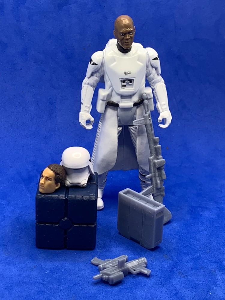 Star Wars Force Awakens- First Order Snowtrooper w/alt heads & resin accessories