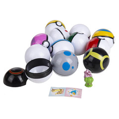 12 Pcs/ Set Pocket Ball Monster Figures Model Toys Pocket Poke Ball Petelf US