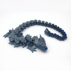 MakerMagicShop 3D printed Rose dragon articulating 23 inches purple white pink