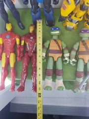 Lot Of 7 Action Figures Tall Hard Plastic Posable 11″ & Larger See Pics