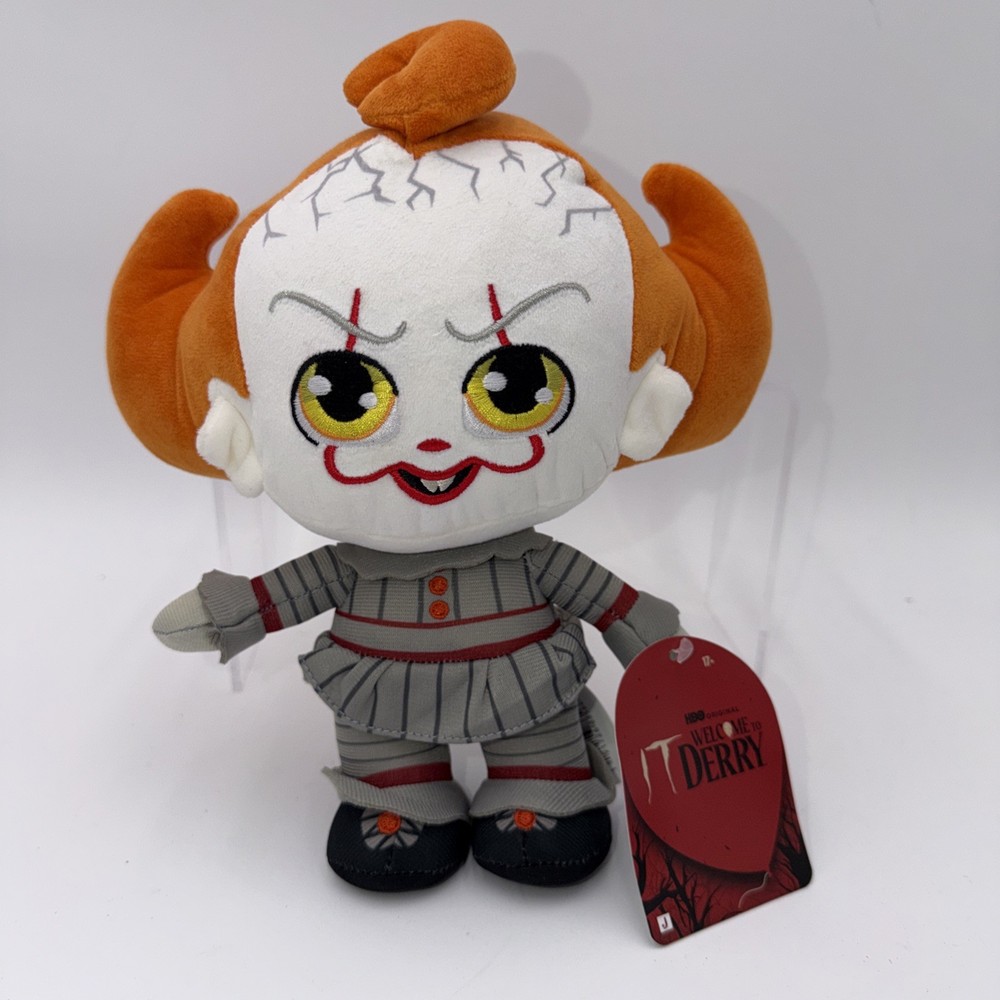 Warner Bros. IT WELCOME TO DERRY Pennywise Evil Clown 8″ Plush Horror NWT