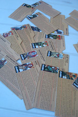 25 PC Variety LOT Hasbro GI Joe File Cards Black Back Factory Cut Vintage ?