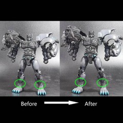 Upgrade Kit For Legacy Nemesis Leo Prime Gun Paw Weapon Increase Height Parts 3D