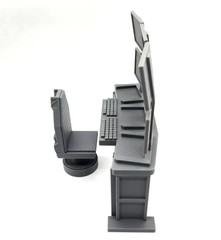 1:12 or 1:18 Scale Sci-Fi Command Center Diorama Set Hacker Tech Lab Environment