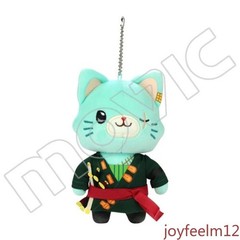 MOVIC Authentic One Piece Sanji Cat Eye Mask Plush Keychain – Anime Collectible