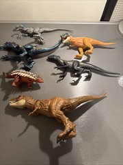 6 Jurassic World Park Dinosaur Figures Toy Collection Lot T-Rex