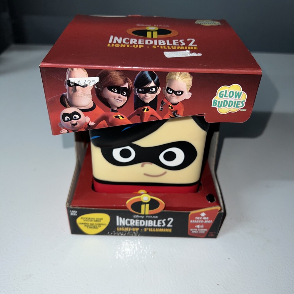 Disney Pixar Incredibles 2 Violet Parr Glow Buddies LED Night Light w Sound NIB!