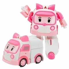 6pcs Academy Robocar Toys Poli Roy Amber Robot Mark Bucky Transformer Kids Gifts