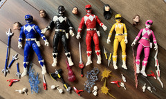 Hasbro Mighty Morphin’ Power Rangers Lightning Collection Loose Lot x5 MMPR OG