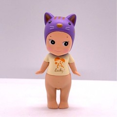 New Kewpie/Angel Collectible Mini Figure, Lucky Purple Tabby Cat, Open Box