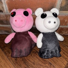 OFFICIAL ROBLOX PIGGY 8″ SOFT PLUSH TOYS SET OF 2 PINK AND WHITE