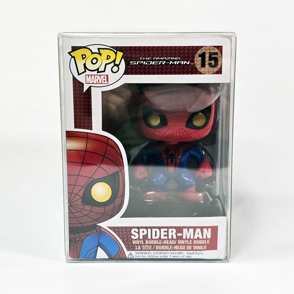 Funko Pop! Marvel Spider-Man #15 The Amazing Spider-Man (2012) w Pop Protector