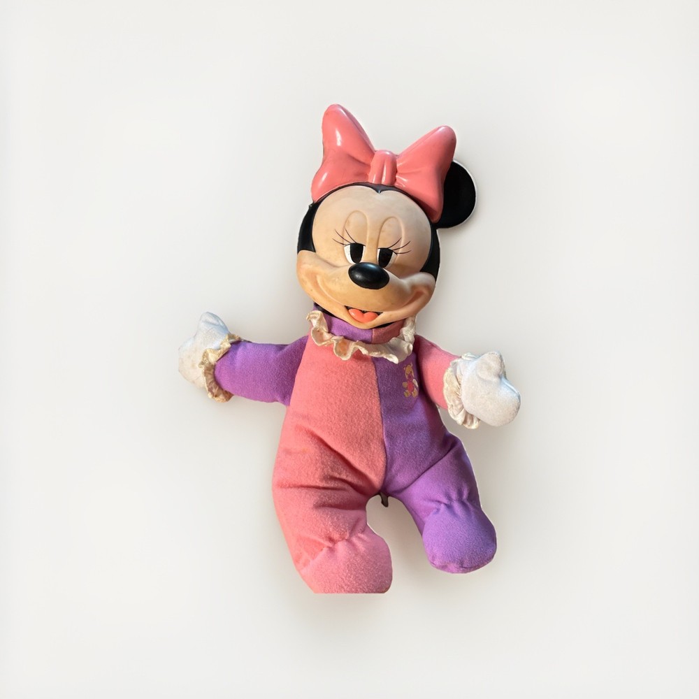 VTG Disney Mattel Huglight Minnie Sleepytime Friend Mattel Rubber Face Untested