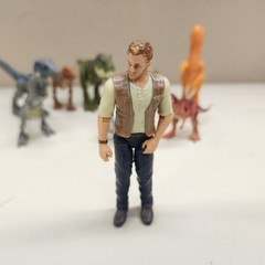Jurassic World Minis Dinosaur Lot Of 8 Plus Owen Grady. T-rex Raptor Free Ship!