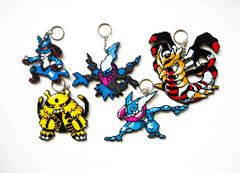 Lucario, Greninja, Giratina, Electivire, Darkrai, Keychain Pack. 3D Printed