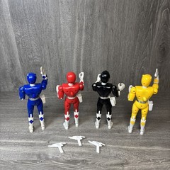 Power Rangers: Karate Chop Action (1994) set of 4 Red Black Yellow Blue Figures