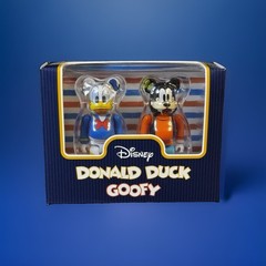 BE@RBRICK DONALD DUCK & GOOFY 2PCS SET Figure Bearbrick Medicom Toy New Box
