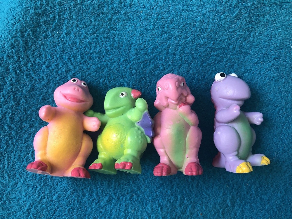 1990s Lot Of 4 Soma Love Dinosaurs. PVC