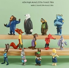 Zootopia ~ 12 pcs ~ Animals Action Figure ~ Sloth ~ Judy Hopps ~ Flash ~ Nick